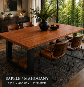Custom Dining Room, Living Room or Kitchen Tables