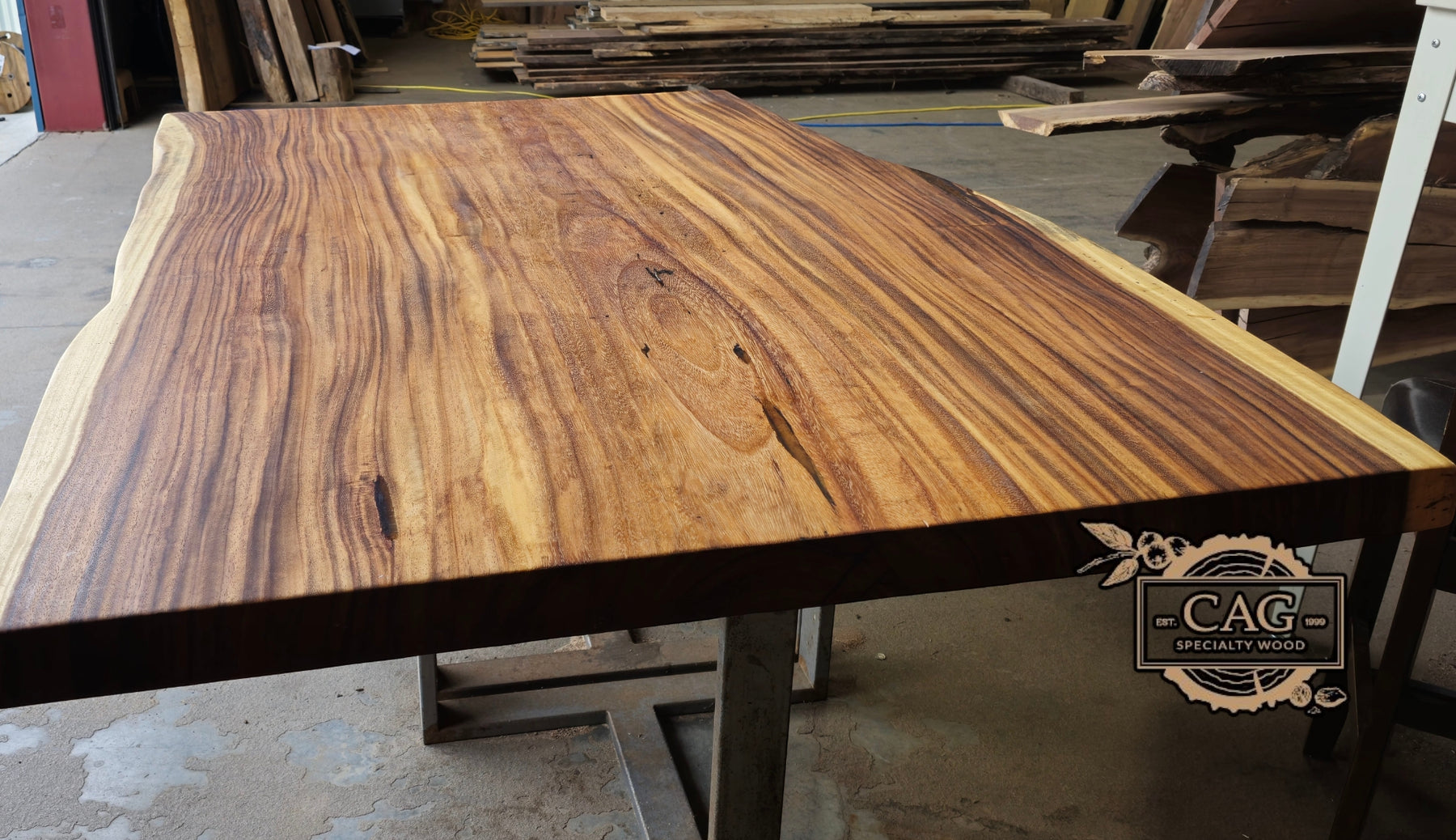 Stunning Parota Live-Edge Tabletop - 76" x 51"