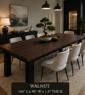 Custom Dining Room, Living Room or Kitchen Tables