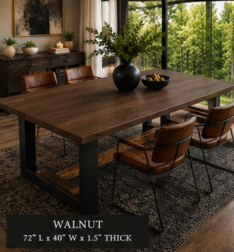 Custom Dining Room, Living Room or Kitchen Tables