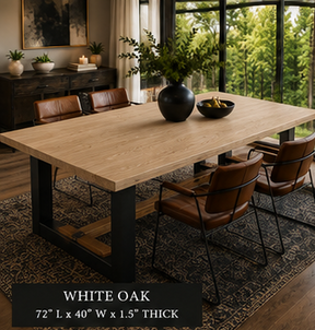 Custom Dining Room, Living Room or Kitchen Tables