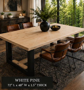 Custom Dining Room, Living Room or Kitchen Tables