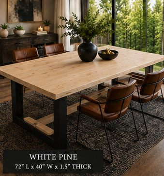 Custom Dining Room, Living Room or Kitchen Tables